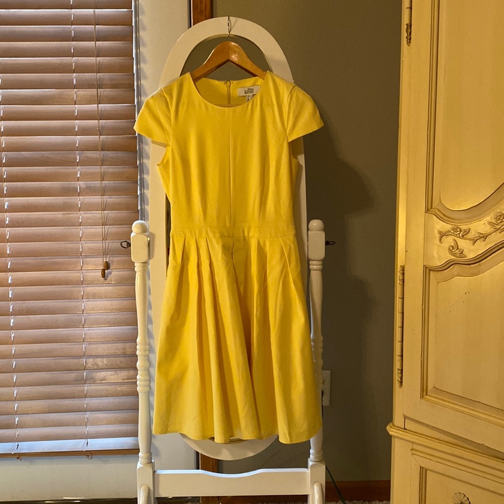 Badgley Mischka Belle dress butter yellow